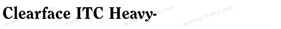 Clearface ITC Heavy字体转换